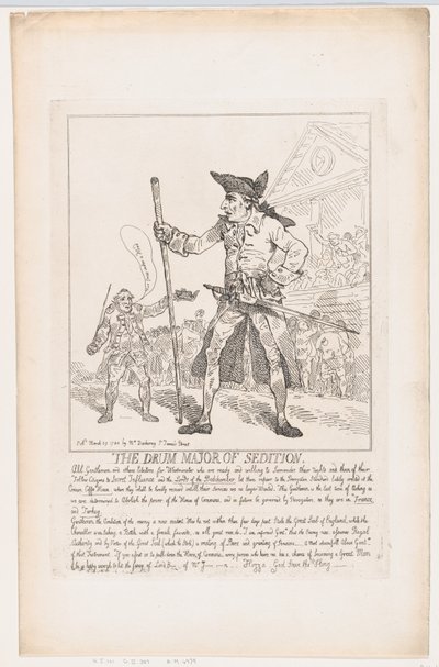 The Drum Major of pobuřování, 29. března 1784, 29. března 1784. od Thomas Rowlandson