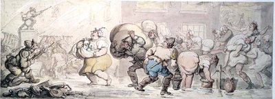 Oheň (akvarel) od Thomas Rowlandson
