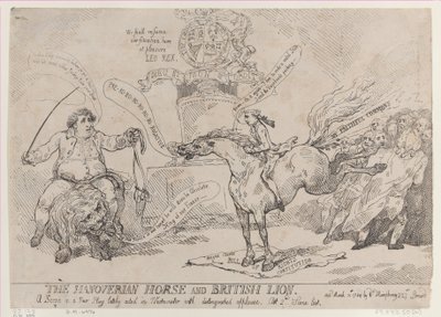 Hannoverský kůň a britský lev, 31. března 1784, 31. března 1784. od Thomas Rowlandson