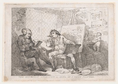 The Historian Animating The Mind of A Young Painter, 1784., 1784. od Thomas Rowlandson