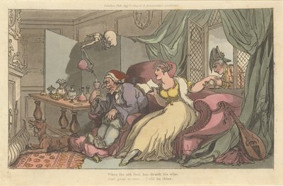 Honey Moon Anglický tanec smrti, deska 13, 1. srpna 1814. od Thomas Rowlandson