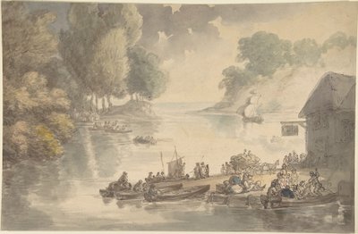 Hostinec u brodu od Thomas Rowlandson
