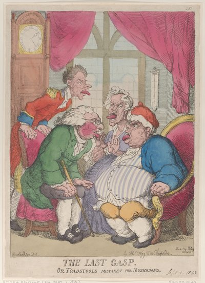 Poslední výdech aneb muchomůrky zaměněné za houby, 1. září 1813, 1. září 1813. od Thomas Rowlandson