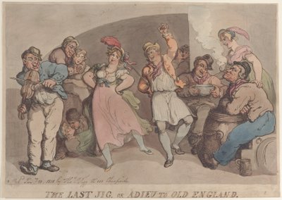 The Last Jig nebo Adieu to Old England, 10. ledna 1818., 10. ledna 1818. od Thomas Rowlandson