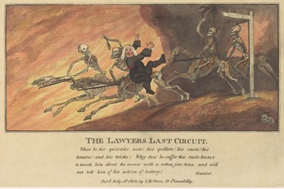 The Lawyers Last Circuit, publikoval 1802. od Thomas Rowlandson