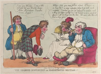 The Learned Scotchman or Magistrates Mistake.!!, 1812., 1812. od Thomas Rowlandson