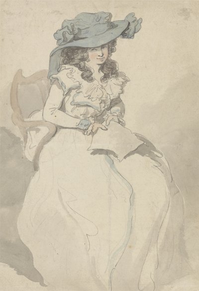 Milostný dopis, cca 1790 (pero, inkoust a akvarel na papíře) od Thomas Rowlandson