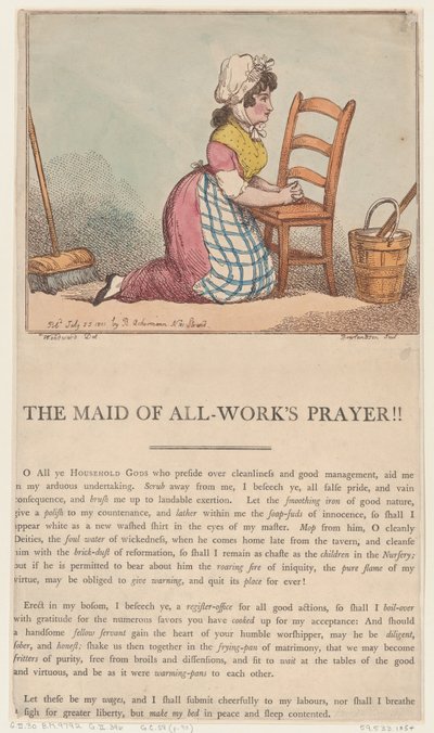 Modlitba služebnice všech prací!!, 25. července 1801, 25. července 1801. od Thomas Rowlandson