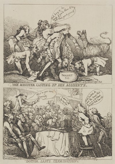Ministr, který vyúčtovává své účty od Thomas Rowlandson