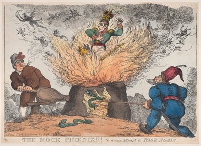 Mock Phoenix!!! Aneb marný pokus znovu povstat, 10. prosince 1813, 10. prosince 1813. od Thomas Rowlandson