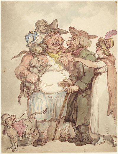 Obchodník s opicemi od Thomas Rowlandson
