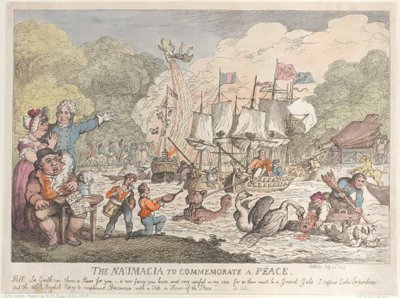 Naumacia na počest míru od Thomas Rowlandson