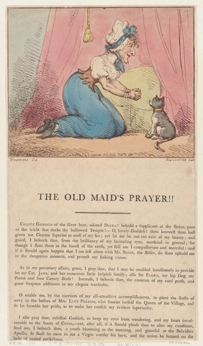 Modlitba staré panny!!, 10. února 1801., 10. února 1801. od Thomas Rowlandson