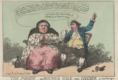 Parodie – aneb Matka Coleová a vůdce od Thomas Rowlandson