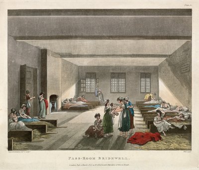 Věznice Pass-room Bridewell od Thomas Rowlandson