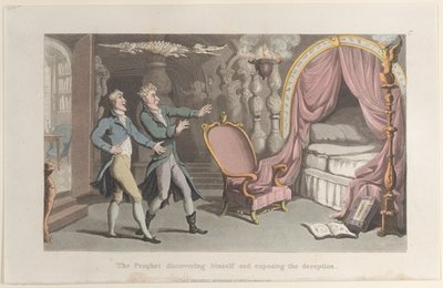 Prorok objevující sám sebe a odhalující podvod, z Journal of Sentimental T..., 1821. od Thomas Rowlandson