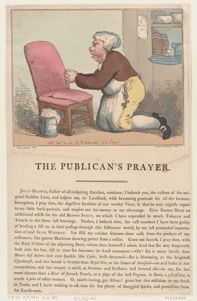 Modlitba publikána, 20. září 1801, 20. září 1801. od Thomas Rowlandson