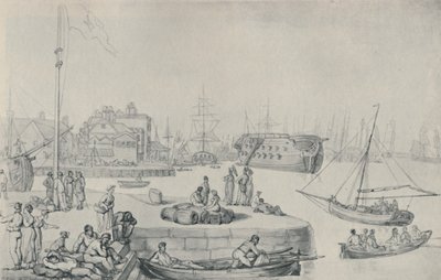 The Quay, Blackwall Docks, 1810, 1920 od Thomas Rowlandson