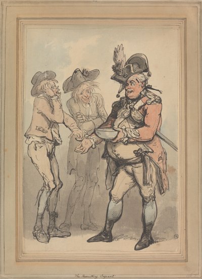Náborový seržant od Thomas Rowlandson
