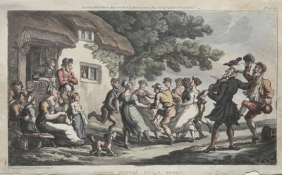 Rev. Dr. Syntax Venkovský sport od Thomas Rowlandson