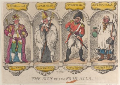 Znamení čtyř všech, 1810., 1810. od Thomas Rowlandson