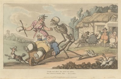 The Sot The English Dance of Death, deska 12, červenec 1814. od Thomas Rowlandson