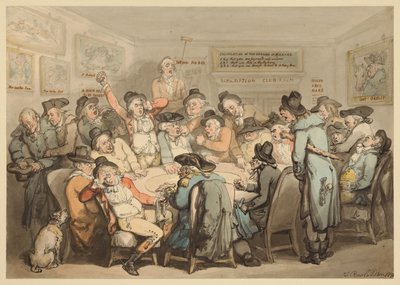 Klubovna předplatitelského klubu od Thomas Rowlandson
