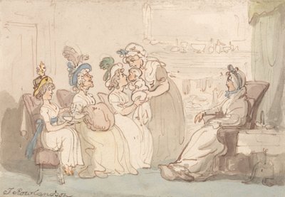 Návštěvníkům ukazují dítě od Thomas Rowlandson