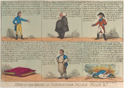 Toto je dům v Gloucester Place, deska 2, 26. května 1809, 26. května 1809. od Thomas Rowlandson