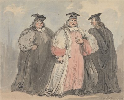 Tři církevní učenci od Thomas Rowlandson