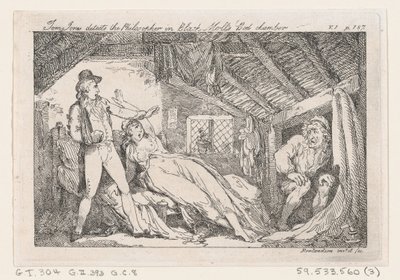 Tom Jones detekuje filozofa v Black Molls Bedchamber, The History of Tom Jones, a ..., 1792. od Thomas Rowlandson