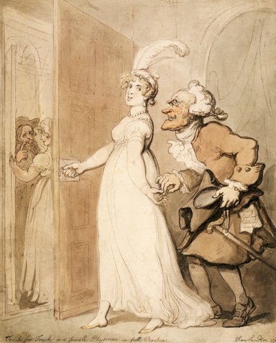 „Touch for Touch, aneb lékařka v plné praxi“, 90. léta 18. století od Thomas Rowlandson