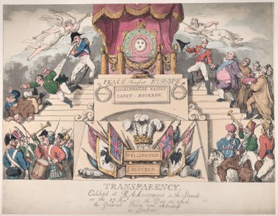 Transparency: Vystaveno u R. Ackermanna v Strand 27. listopadu ..., 27. listopadu 1815. od Thomas Rowlandson