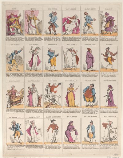 Postavy dvanácté noci, 1811., 1811. od Thomas Rowlandson