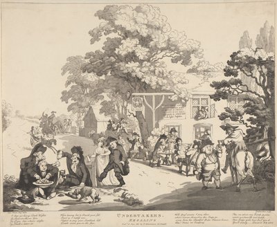 Pohřebáci se baví od Thomas Rowlandson
