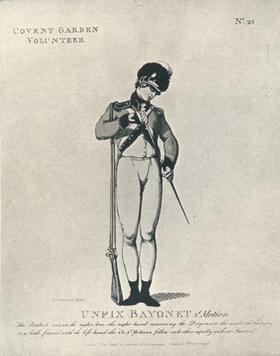 Unfix Bayonet 3rd Motion, 1798 1909 od Thomas Rowlandson