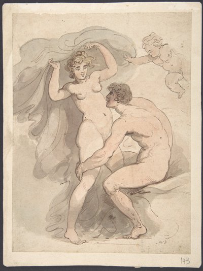 Venuše, Anchises a Amor od Thomas Rowlandson