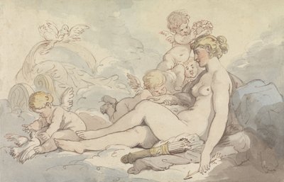 Venuše korunovaná Kupidinem od Thomas Rowlandson