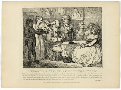 Veronica Rozhovor u snídaně z Boswellovy cesty po Hebridách od Thomas Rowlandson