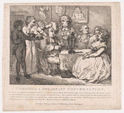 Veronica, rozhovor při snídani Malebné krásy Boswell, Part the Firs..., 30. května 1786. od Thomas Rowlandson