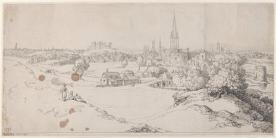 Pohled na Norwich z kopce St. James Hill, 1799., 1799. od Thomas Rowlandson