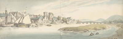 Pohled na město na řece Carwitham Castle, 1775-1827. od Thomas Rowlandson