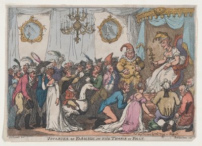 Votaries of Fashion v Temple of Folly, 25. srpna 1808, 25. srpna 1808. od Thomas Rowlandson