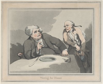 Čekání na večeři od Thomas Rowlandson