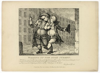 Procházka po High Street, z Boswellovy Cesty po Hebridách od Thomas Rowlandson