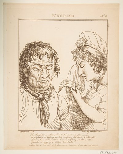 Weeping Le Brun Travested aneb karikatury vášní, 21. ledna 1800. od Thomas Rowlandson