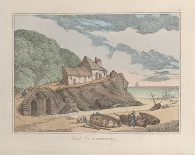 West Loo, Cornwall od Thomas Rowlandson