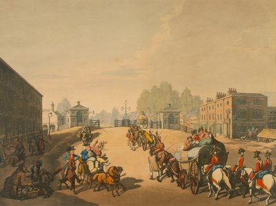 Whitechapel Turnpike, Londýn, 1798 od Thomas Rowlandson