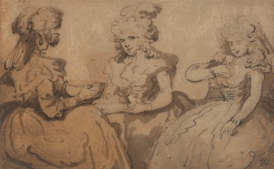 Ženy pijí punč od Thomas Rowlandson
