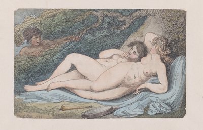 Wood-Nymphs The Discovery, 1799., 1799. od Thomas Rowlandson